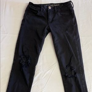 American Eagle super stretch black jeggings size 2